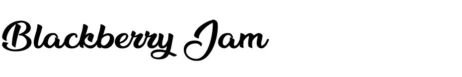 Blackberry Jam font
